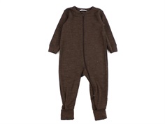 Joha dark brown jumpsuit merino wool